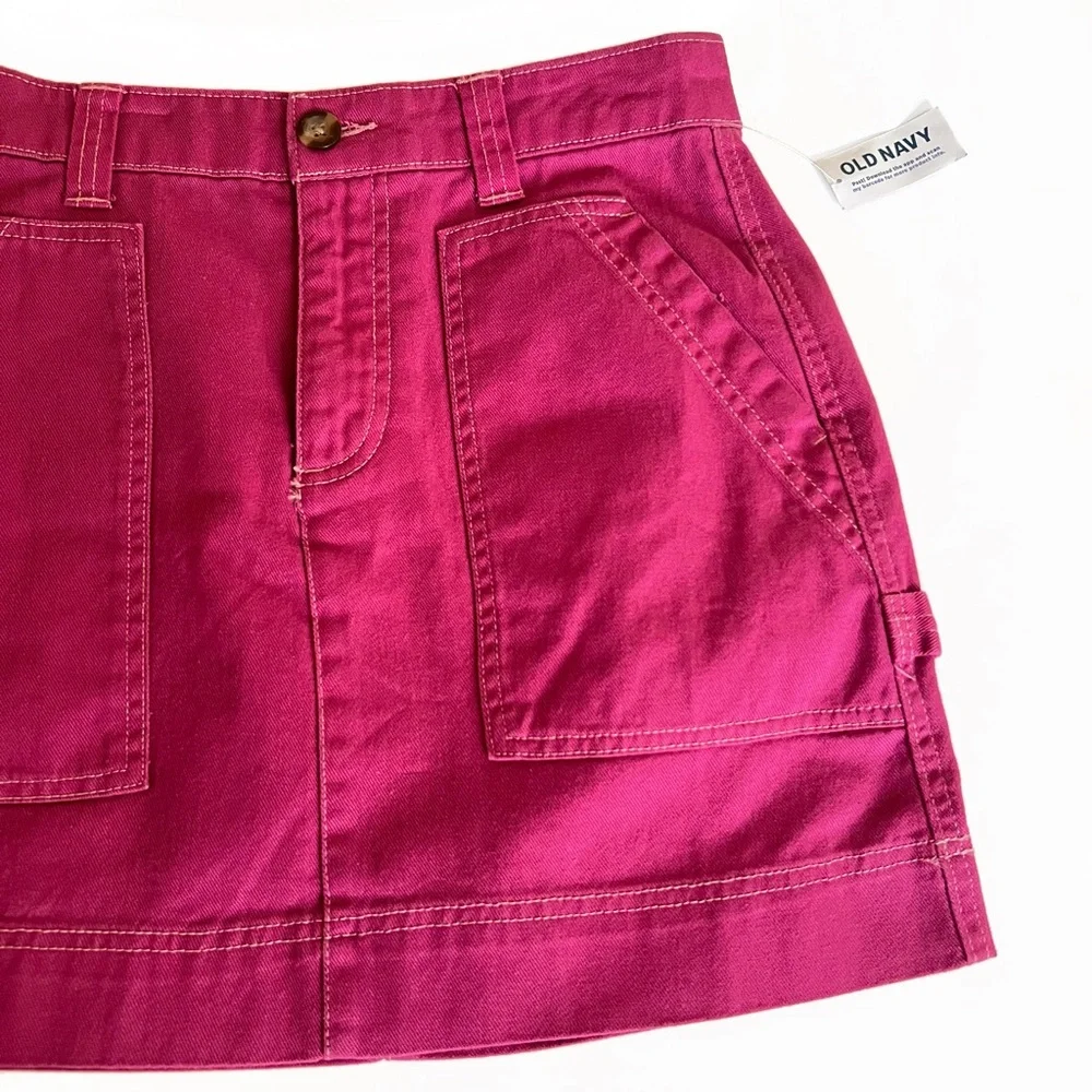 Old Navy Fuchsia Pink Mini Skirt Size 0 - Picture 3 of 13